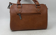 Load image into Gallery viewer, Montana West Womens Brown Leather Adjustable Crossbody Strap Studded Satchel Bag