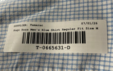 Load image into Gallery viewer, Hugo Boss Mens White Blue Plaid Short Sleeve Regular Fit Button-Up Shirt Size M