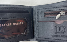 Load image into Gallery viewer, Leather Design Mens Brown ID Window Inner Pocket Card Holder Bi-Fold Wallet