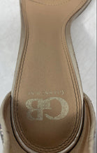 Load image into Gallery viewer, Gianni Bini Womens Gold Buckle Casual Low Block Ankle Strap Heels Size 8M