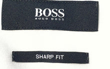 Load image into Gallery viewer, Hugo Boss Mens White Cotton Long Sleeve Collared Sharp Fit Dress Shirt Size 16
