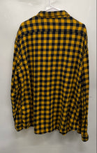 Load image into Gallery viewer, Aeropostale Mens Yellow Black Gingham Flannel Collared Button-Up Shirt Size 3XL