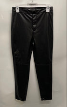 Load image into Gallery viewer, Zara Womens Black Leather Stretch Pockets Ankle Pants Size Medium