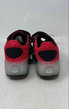 Load image into Gallery viewer, Kids Black Red LED Light-Up Hook & Loop Retractable Roller Skate Shoes Size 29