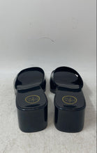 Load image into Gallery viewer, MKS Womens Black Open Toe Slip-On Block Slide Sandals Size 5