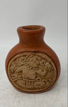Load image into Gallery viewer, Brown Engraved Small Clay Pot Is A Craft Piece Inspired By The Mayan Culture