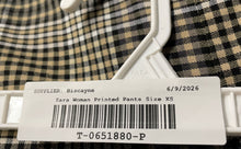 Load image into Gallery viewer, Zara Womens Multicolor Plaid Printed Side Zipper Back Pockets Ankle Pants Sz XS