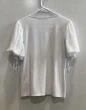 Load image into Gallery viewer, Calvin Klein Womens White Short Sleeve Round Neck Blouse Top Size Small