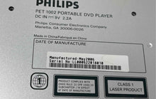 Load image into Gallery viewer, Philips Pet 1002 Silver 10.2 Inch Display Portable DVD Player Not Tested