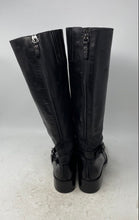 Load image into Gallery viewer, Via Spiga Womens Black Leather Closed Toe Knee High Riding Boots Size 9.5