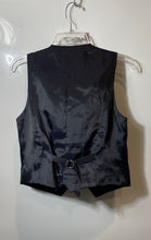 Load image into Gallery viewer, Mango Womens Navy Blue Pinstripe V-Neck Sleeveless Button Front Vest Size Small