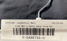 Load image into Gallery viewer, Nike Mens Navy Blue Elastic Waist Pockets Straight Leg Track Pants Size XL