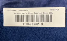 Load image into Gallery viewer, Adidas Mens Blue 1/2 Zip Long Sleeve Fleece Lined Activewear Jacket Size 3XL