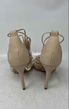 Load image into Gallery viewer, Schutz Womens Beige Leather Open Toe Stiletto Gladiator Heels Size 8B
