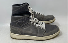 Load image into Gallery viewer, Nike Mens Air Jordan Retro 1 Mid Gray Leather Lace-Up Sneaker Shoes Size 8