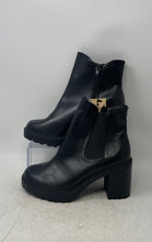 Load image into Gallery viewer, Madden NYC Womens Black Round Toe Block Ankle Boots Size 9 With Tag