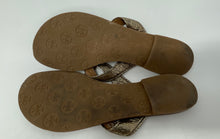 Load image into Gallery viewer, Authentic Tory Burch Womens Thora Brown Thong Sandals Size 8M Stained Worn