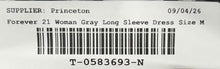 Load image into Gallery viewer, Forever 21 Womens Gray Long Sleeve Surplice Neck Wrap Dress Size Medium