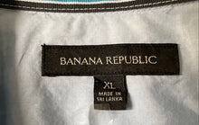 Load image into Gallery viewer, Banana Republic Mens Blue White Plaid Short Sleeve Button-Up Shirt Size XL