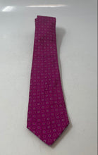 Load image into Gallery viewer, Hugo Boss Mens Pink Geometric Print Adjustable Formal Pointed Tie