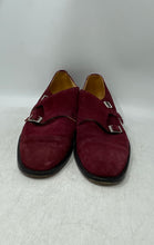 Load image into Gallery viewer, Dan John Mens Red Leather Buckle Double Monk Strap Dress Shoes Size 44