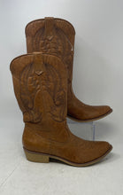 Load image into Gallery viewer, Coconuts Womens Gaucho Brown Leather Pull-On Cowgirl Western Boots Size 7.5 M
