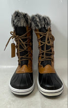 Load image into Gallery viewer, Vepose Womens CJY971A Black Brown Insulated Faux Fur Winter Snow Boots Size 8