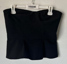 Load image into Gallery viewer, Express Womens Black Sweetheart Neck Strapless Cropped Blouse Top Size 10