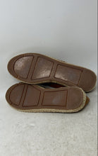 Load image into Gallery viewer, Talbots Womens Brown Leather Closed-Toe Slip-On Espadrille Shoes Size 9