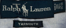 Load image into Gallery viewer, Ralph Lauren Mens Blue Yarmouth Long Sleeve Collared Dress Shirt Size 16.5 34/35