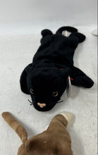 Load image into Gallery viewer, Ty Beanie Babies Pounce The Cat Black Panther Plush Toys 4 Pcs With Tags