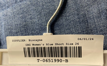 Load image into Gallery viewer, GBG Womens Blue 5-Pocket Design Belt Loops Distressed Cut-Off Shorts Size 26