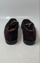 Load image into Gallery viewer, Brassboot Mens Brown Suede Slip-On Round Toe Block Heel Loafer Shoes Size 9