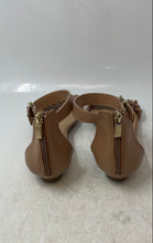 Load image into Gallery viewer, Kenneth Cole Reaction Womens Scrunch Brown Wedge Ankle Strap Sandals Size 9