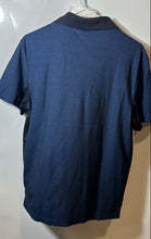 Load image into Gallery viewer, Calvin Klein Mens Blue Black Colorblock Short Sleeve Regular Fit Polo Shirt Sz M