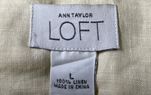 Load image into Gallery viewer, Ann Taylor Loft Womens Yellow Sleeveless Collared Blouse Top Size Large