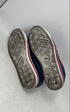 Load image into Gallery viewer, Alpine Swiss Mens Stefan Navy Blue Red Suede Lace-Up Sneakers Shoes Size 7