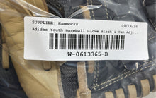 Load image into Gallery viewer, Adidas Youth TS1100SD Black Tan Adjustable Wrist Strap Baseball Glove Sz 11 Inch