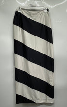 Load image into Gallery viewer, Maeve By Anthropologie Womens White Black Striped Side Zipper Maxi Skirt Size XS