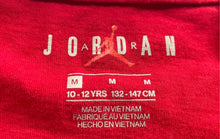 Load image into Gallery viewer, Jordan Boys Red Short Sleeve Crew Neck Pullover Graphic T-Shirt Size Medium