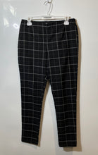 Load image into Gallery viewer, Calvin Klein Womens Black White Check Regular Fit Skinny Leg Ankle Pants Size 8