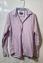 Load image into Gallery viewer, Bugatchi Mens Pink Long Sleeve Collared Button-Up Shirt Size Medium