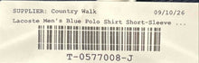 Load image into Gallery viewer, Lacoste Mens Blue Cotton Short Sleeve Collared Slim Fit Polo Shirt Size Large