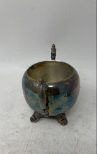 Load image into Gallery viewer, Vintage Silver Plated Engraved Double Handle Footed Sugar Bowl With Lid