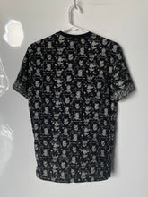 Load image into Gallery viewer, Express Mens Black Floral Short Sleeve Crew Neck Pullover T-Shirt Size S