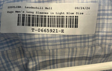 Load image into Gallery viewer, Hugo Boss Mens Light Blue Plaid Long Sleeve Slim Fit Dress Shirt Size 17 1/2