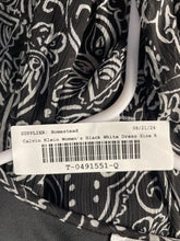 Load image into Gallery viewer, Calvin Klein Womens Black White Printed Short Sleeve Ruffle Maxi Dress Size 8