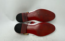 Load image into Gallery viewer, Aurelio Garcia Mens White Embroidered Leather Slip-On Loafer Shoes Size 46