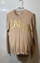 Load image into Gallery viewer, Calvin Klein Womens Tan Cotton Long Sleeve Crew Neck Pullover Sweatshirt Size XS