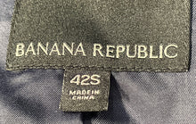 Load image into Gallery viewer, Banana Republic Mens Blue Notch Lapel Pockets Two-Button Blazer Jacket Size 42S